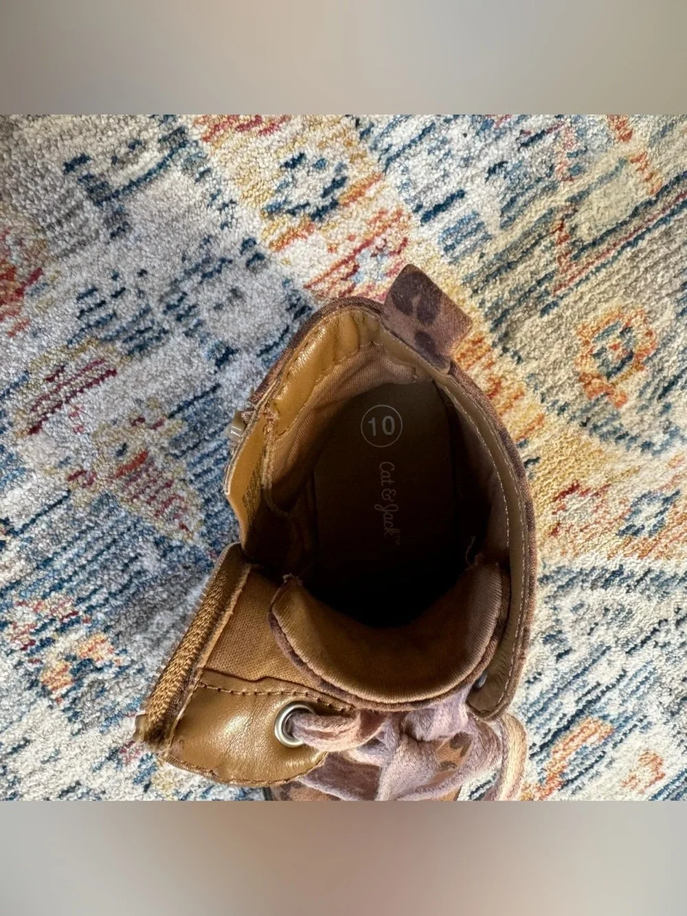 Girls Amaya Leopard Chelsea Boots kids sz 10